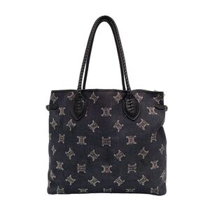 Céline Macadam Denim Tote Bag – Dark Navy